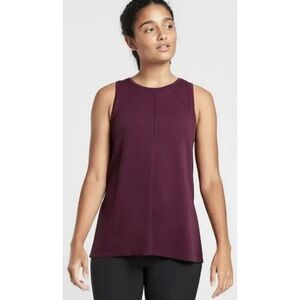 Athleta Foothill Seamless Active Yoga Tank Top in Spiced Cabernet Purple